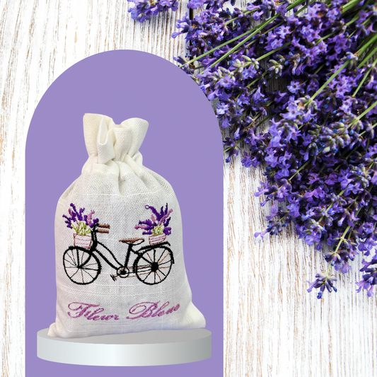 Embroidered Lavender sachet